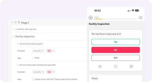 Digitize checklists and data collection